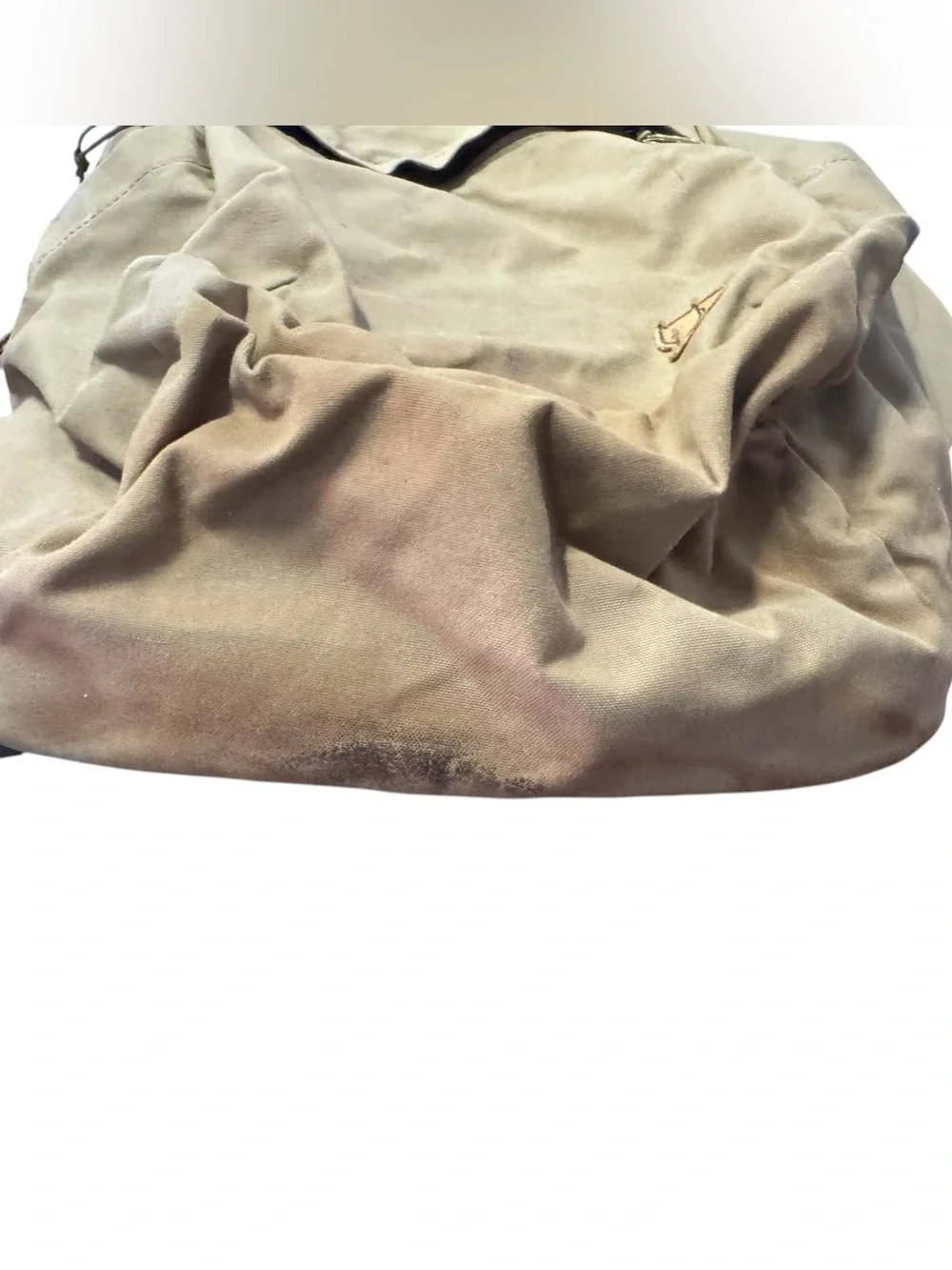 Fjallraven Kånken-Style Canvas High End WORN Distressed Women’s Tan Backpack